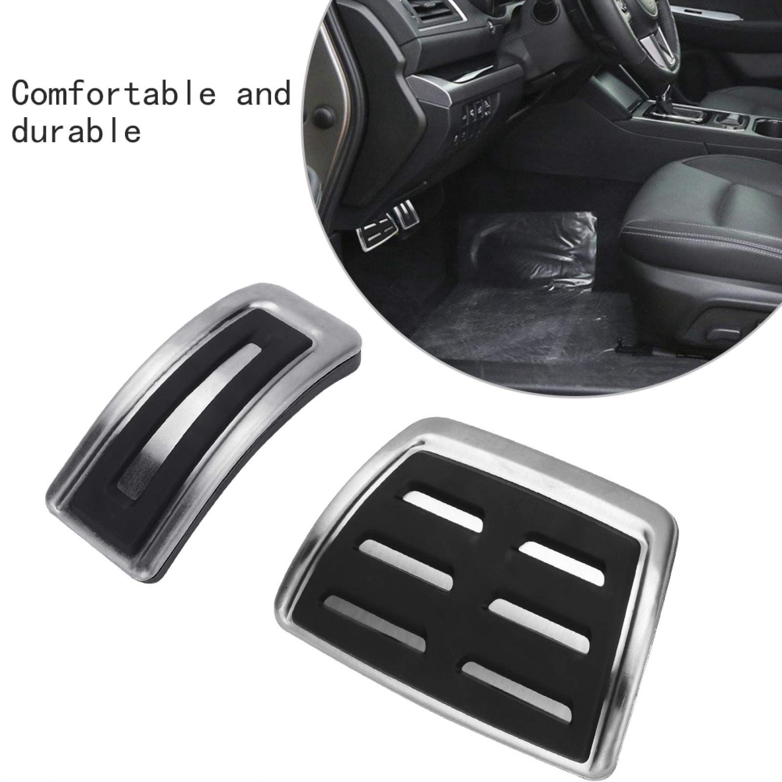 Dioche Lot de 2 couvre-pédales automatiques en acier inoxydable pour A1