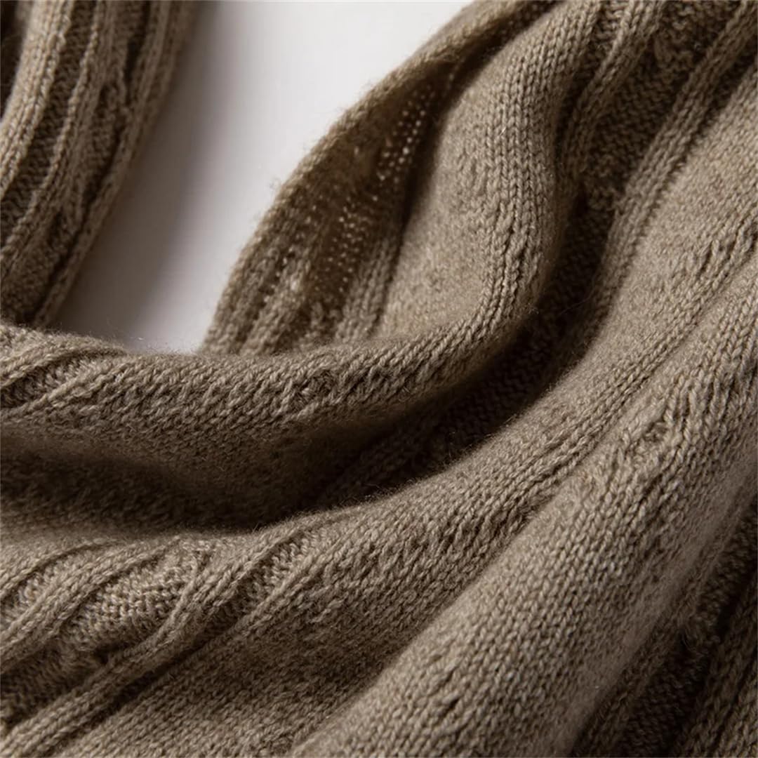 Sciarpa in cashmere invernale da uomo donna sciarpe da esterno in maglia tinta unita jacquard collo sciarpa avvolgente unisex