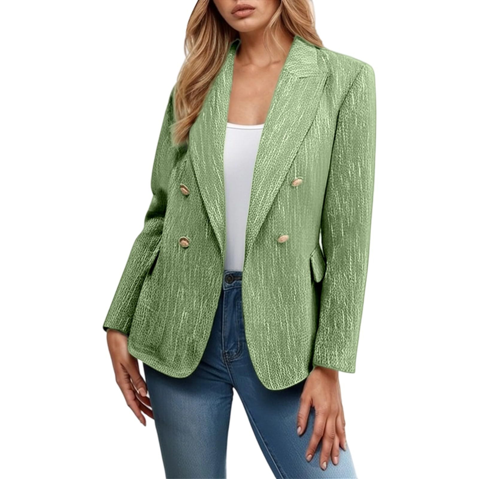 2026 Chaqueta Entretiempo Mujer Chaquetas de traje versátiles y elegantes para uso diario mujer, adecuadas conjuntos otoño, que combinan perfectamente con jeans pantalones casuales, diseño fácil