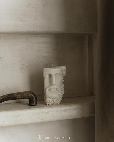 Miniatura 5 de LAWA - Vela de cara griega  Vela grande y hermosa perfumada de cera de soja con aroma a David, elegante vela estética de burbujas, regalo de