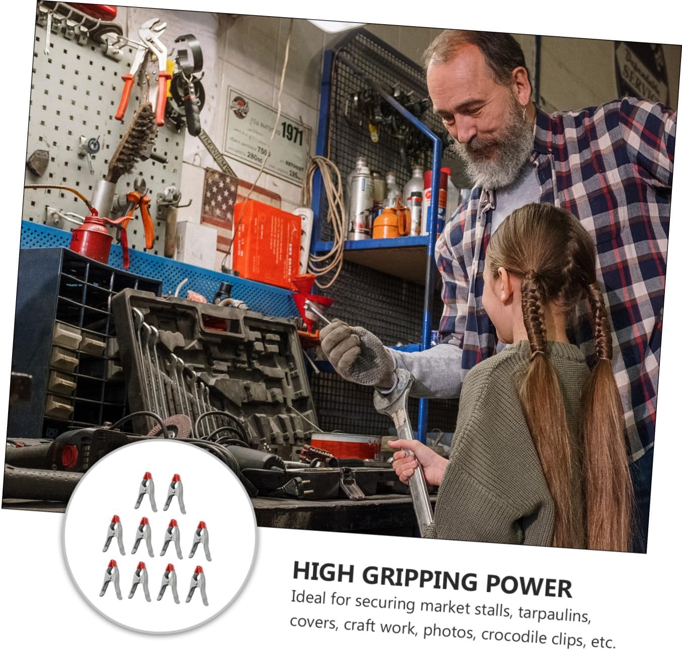 10pcs A-shaped Spring Clamps Heavy Duty Iron Woodworking Clips Firm -release Carpentry Clamps for Woodwork and DIY Projects