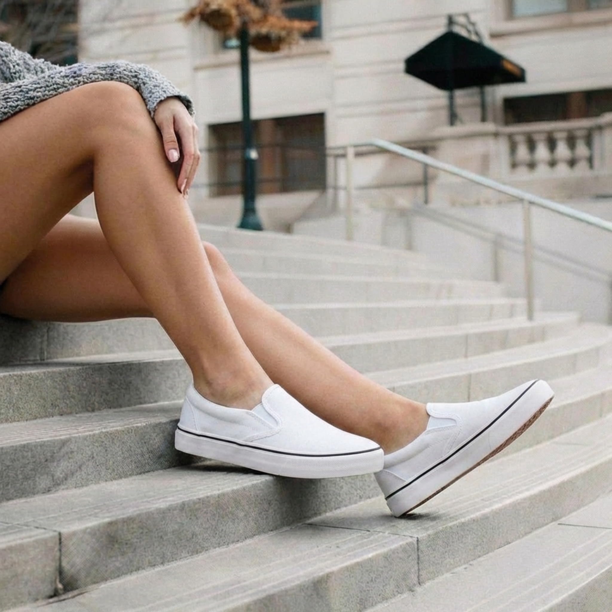 Emma Shoes Low-Top Slip Ons Women's Fashion Sneakers Casual Canvas Sneakers for Women Comfortable Flats Breathable Padded Insole Slip on Sneakers Women Low Slip on Shoes, White, 9