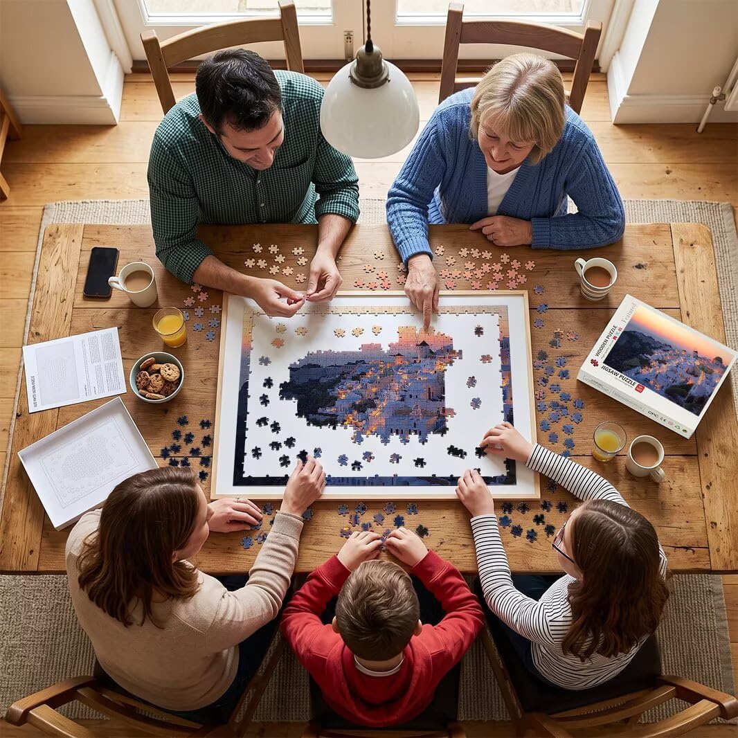 Puzzle 2000 Pezzi, Puzzle Santorini per Adulti, 100x71cm, Compact Box -4706