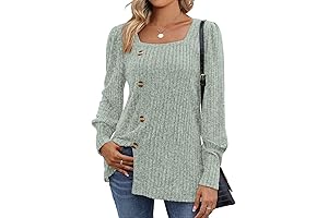 Chic Square Neck Sweaters for Leggings-Style Outfits 2023