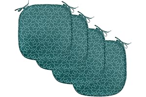 Ambesonne Outdoor Teal Chair Cushions Set of 4
