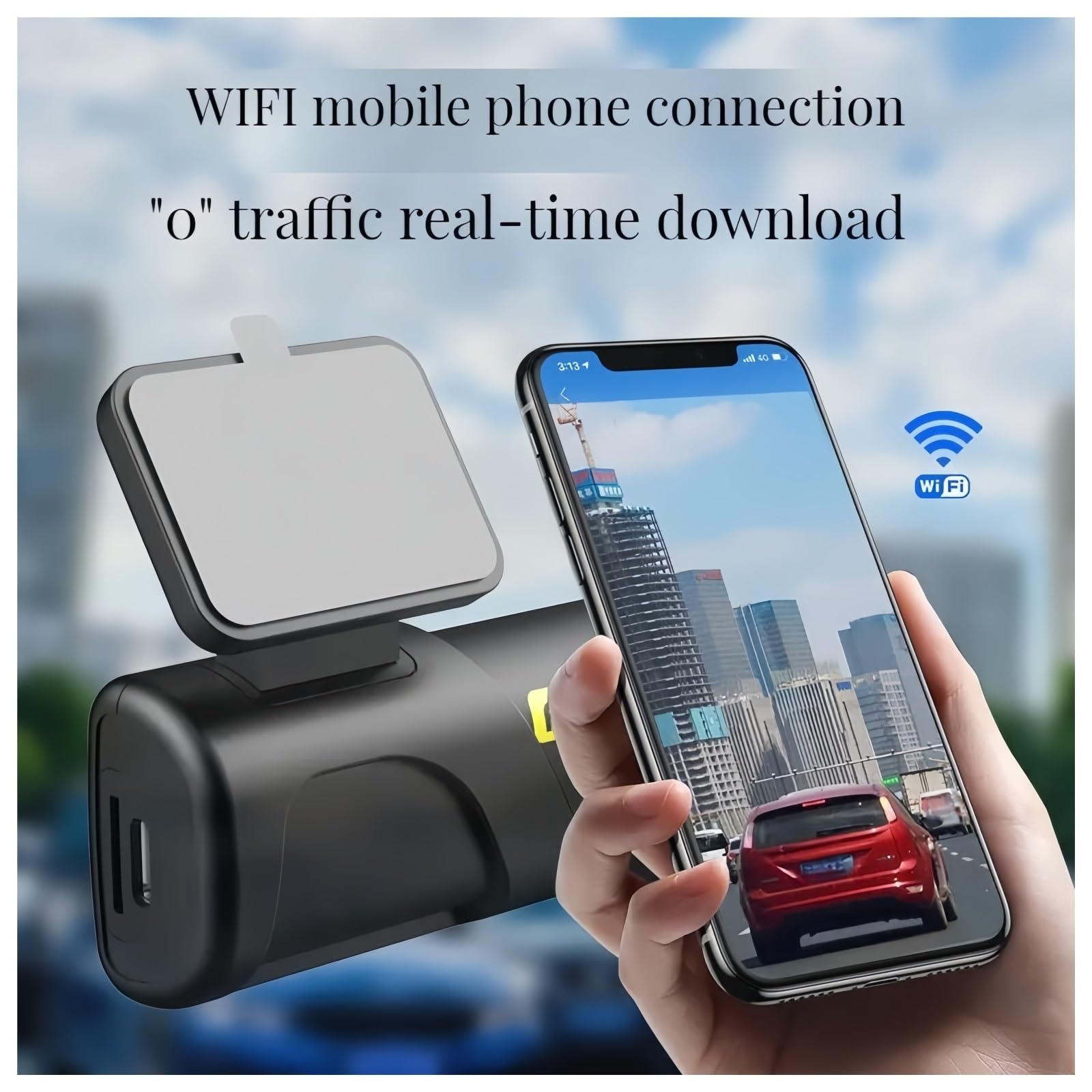 Cámara Dual para automóvil HD de 1080p, cámara para Tablero Delantera y Trasera 2k 1440P HD WiFi para cámara de salpicadero para DVR Coche grabadora vídeo visión Nocturna automática(32G)