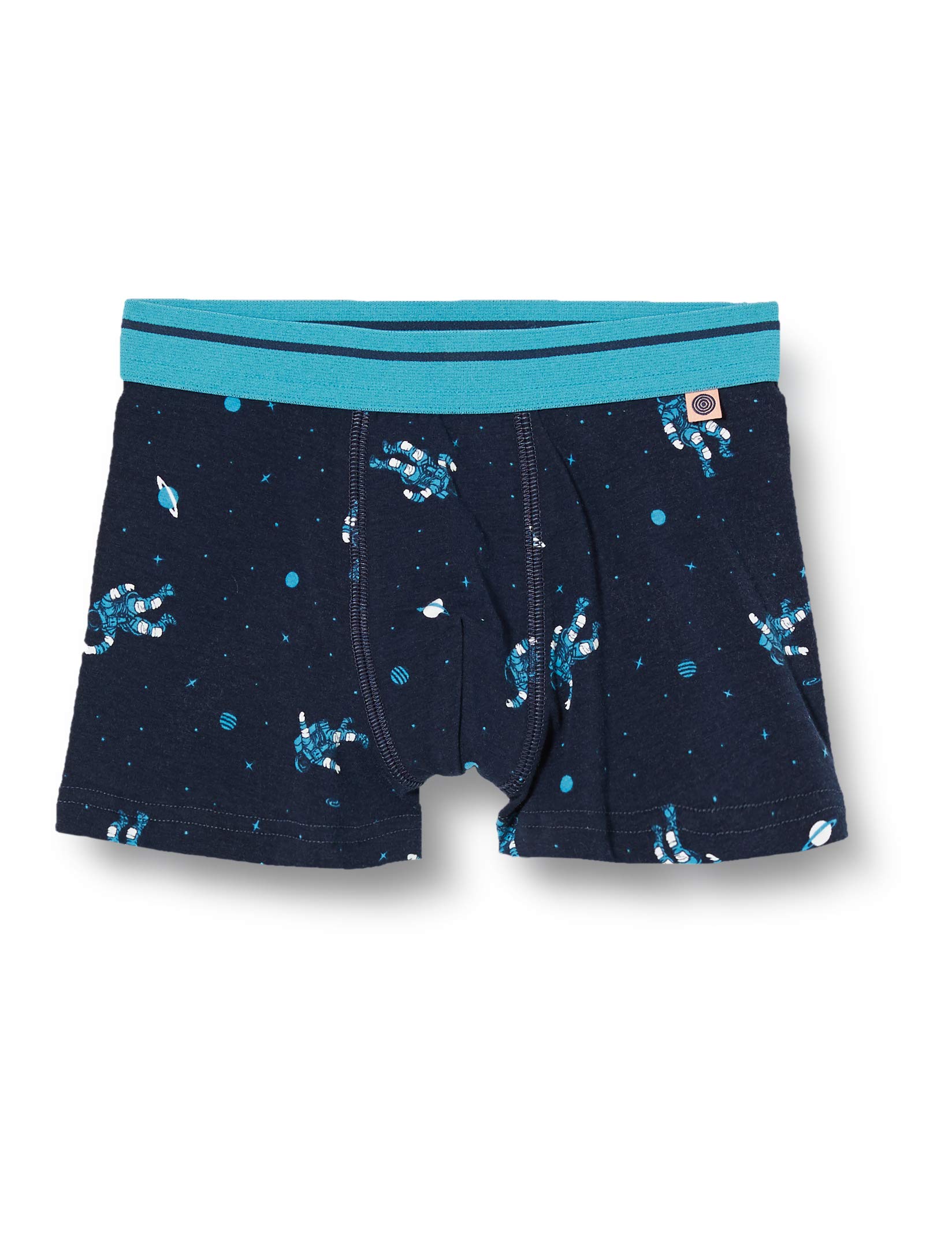 Sanetta Boys' Nordic Blue Dark Blue Shorts Rocketman' and Space All-Over Print