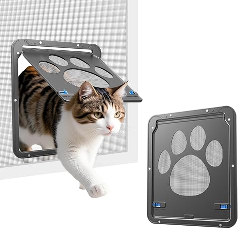 PETLESO - Válvula para Puerta mosquitera, mosquitera, con Cierre magnético, fácil instalación, para Gatos…