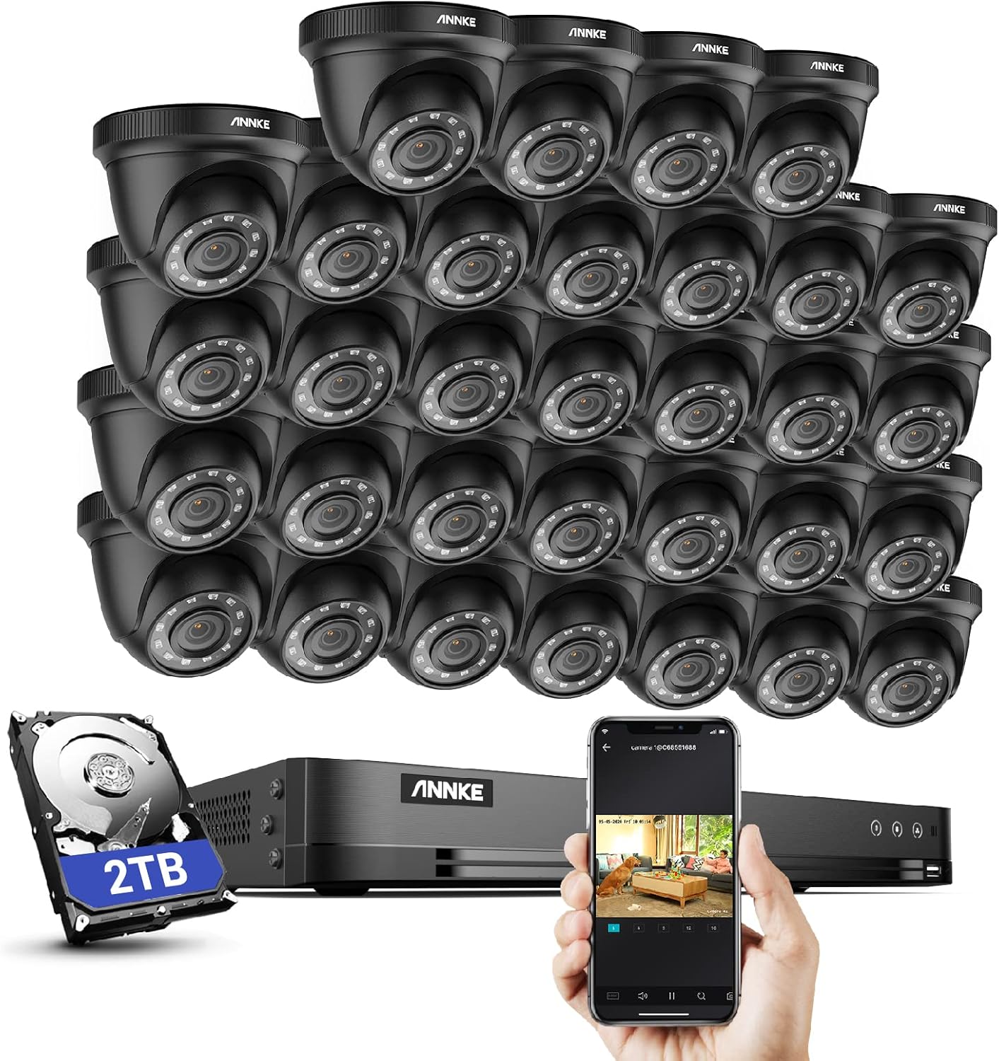 ANNKE Business Security Camera System, 32 Channel 4MP AI