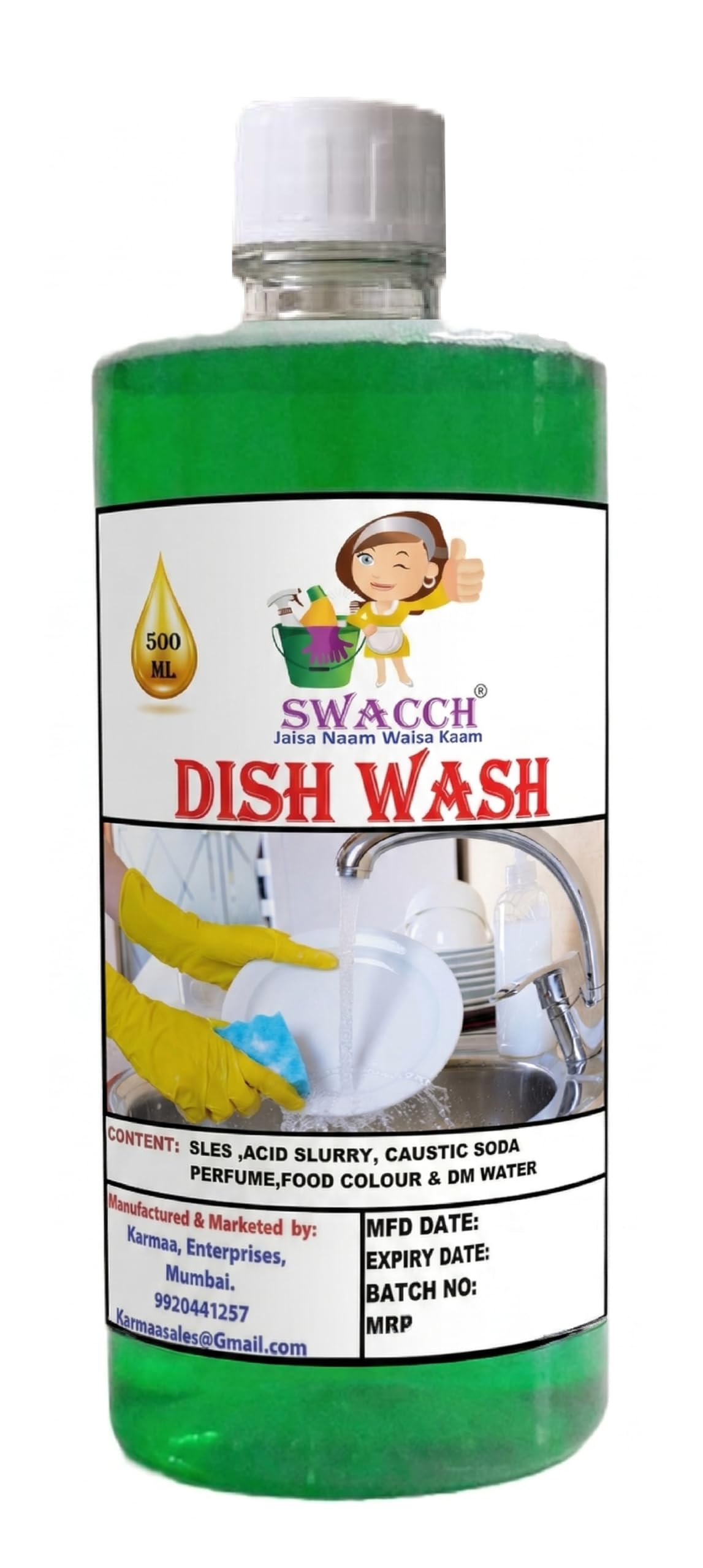 Dish Wash I Dish Wash Liquid and Kitchen Cleaner I Dish Washer Liquid With Fragrance I Kitchen Utensil Cleaner Removes Grease & Oil 500ml Neem Alovera-image-48