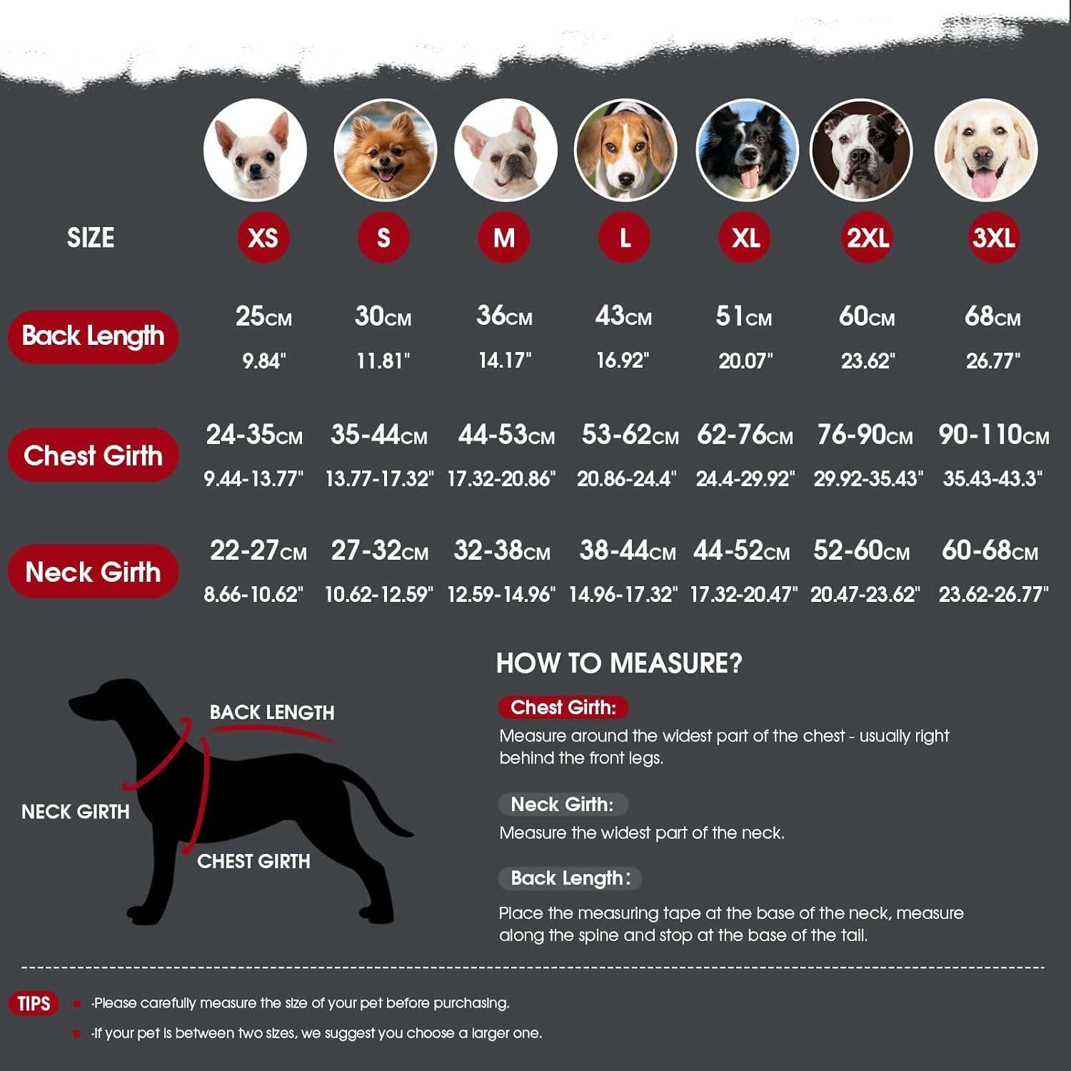 ASENKU Dog Winter Coat, Fleece Doggie Jacket Plaid Reversible Vest Waterproof Windproof Cold Weather Clothes for Small Medium Large Dogs(Red XXXL)