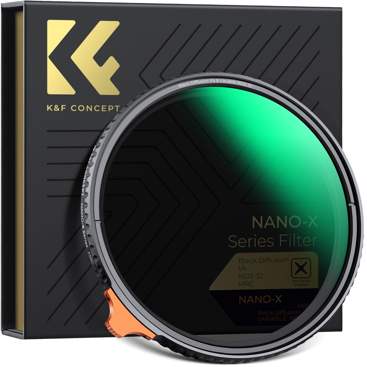 K&F CONCEPT Nano-Xcel 82MM 2 In 1 Filtro Variabile ND2-32 & Black Mist 1/4 | Filtro ND2-32 (1-5 Stops) Black Diffusion 1/4 con Rivestimento Nano Vetro Ottico HD - FA704