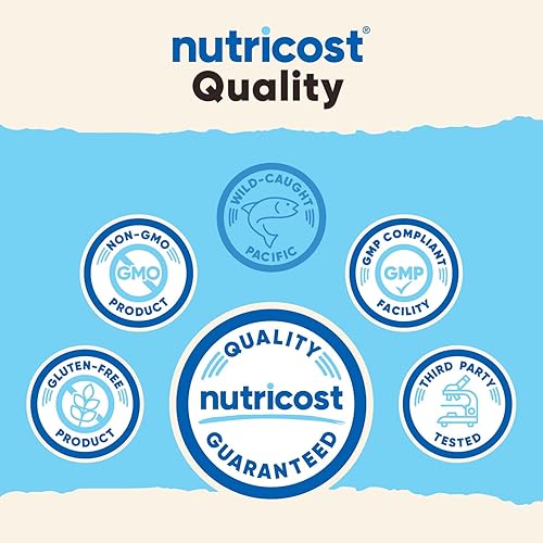 Miniatura 3 de Nutricost Colágeno marino en polvo pescado capturado silvestre (8 onzas) 23 porciones, 0.35 onzas de proteína por porción, capturado en la