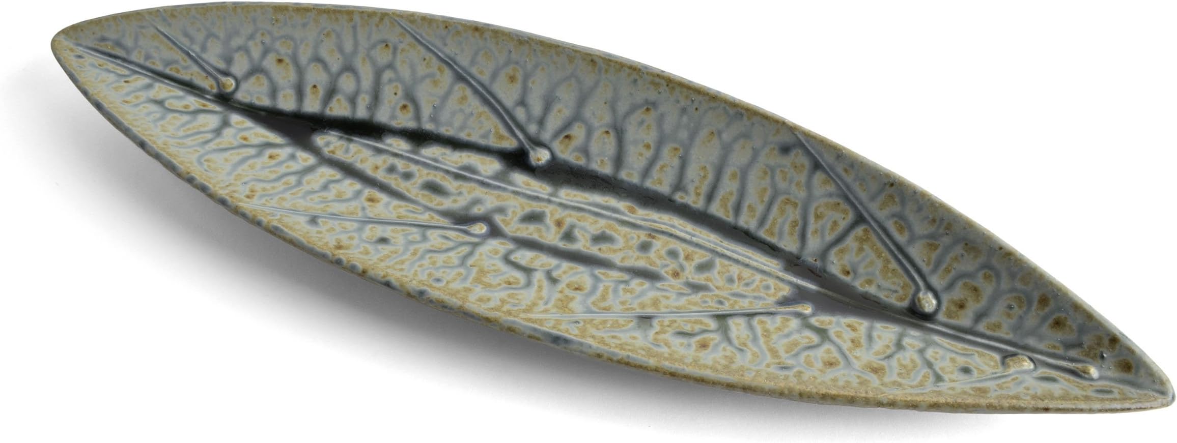 Narrow Leaf Tray, Blue/Brown Ash Combo