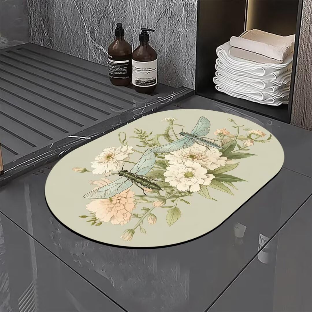 Alfombra de Baño Antideslizante 60x120cm Súper Absorbente Alfombras Ducha Alfombrilla Baño Cocina Secado Rápido Antideslizante Suave Lavable Alfombra Pequeña de Piedra para Baño Bañera Ducha Classical