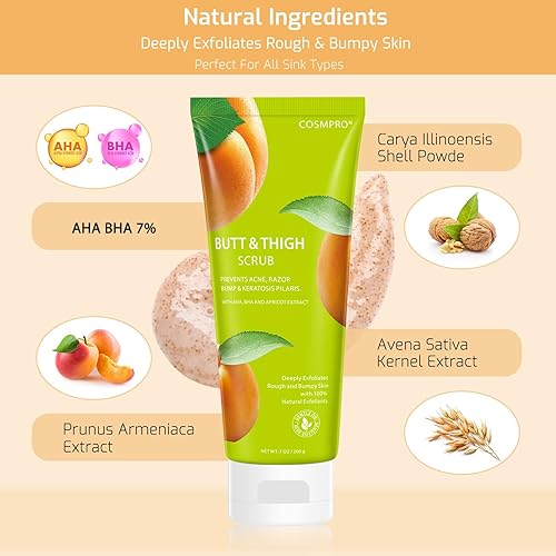Miniatura 3 de Exfoliante corporal para mujeres y hombres, KP Bump Eraser Butt Scrub para uso en la ducha, tratamiento de queratosis pilaris para exfoliante de