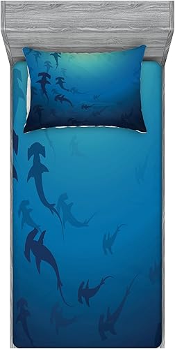 Miniatura 186 de Ambesonne Juego de sábanas bajeras y fundas de almohada occidentales, sombrero de vaquero con temática del salvaje oeste y cuerda de ganadería vieja