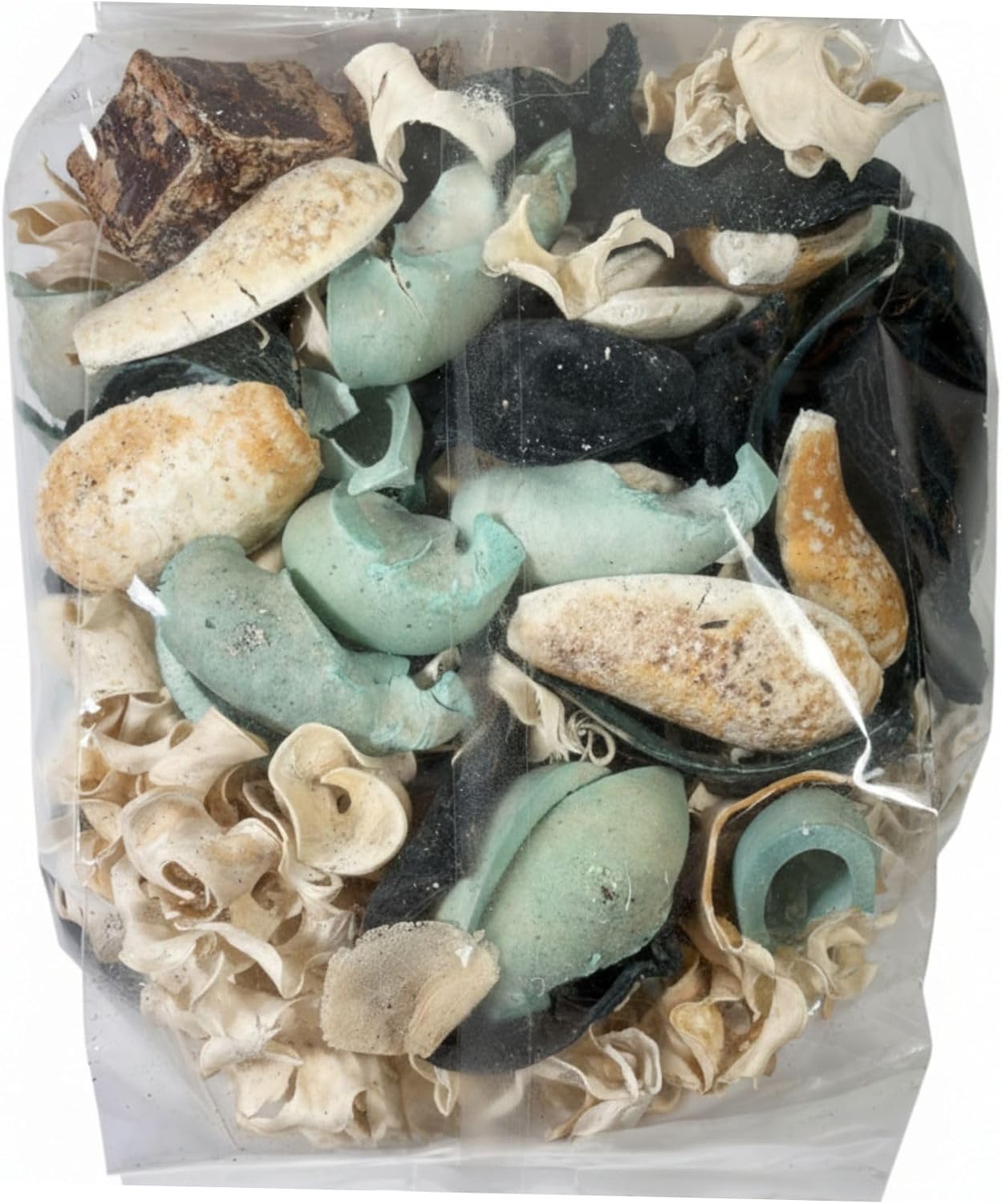 Potpourri Bag Ocean Breeze Scent Large Decorative Bowl Filler Blue Dried Botanical Mix with Coastal Seashell, Natural Pod, Deco Ball Home Fragrance, Vase & Centerpiece Decor