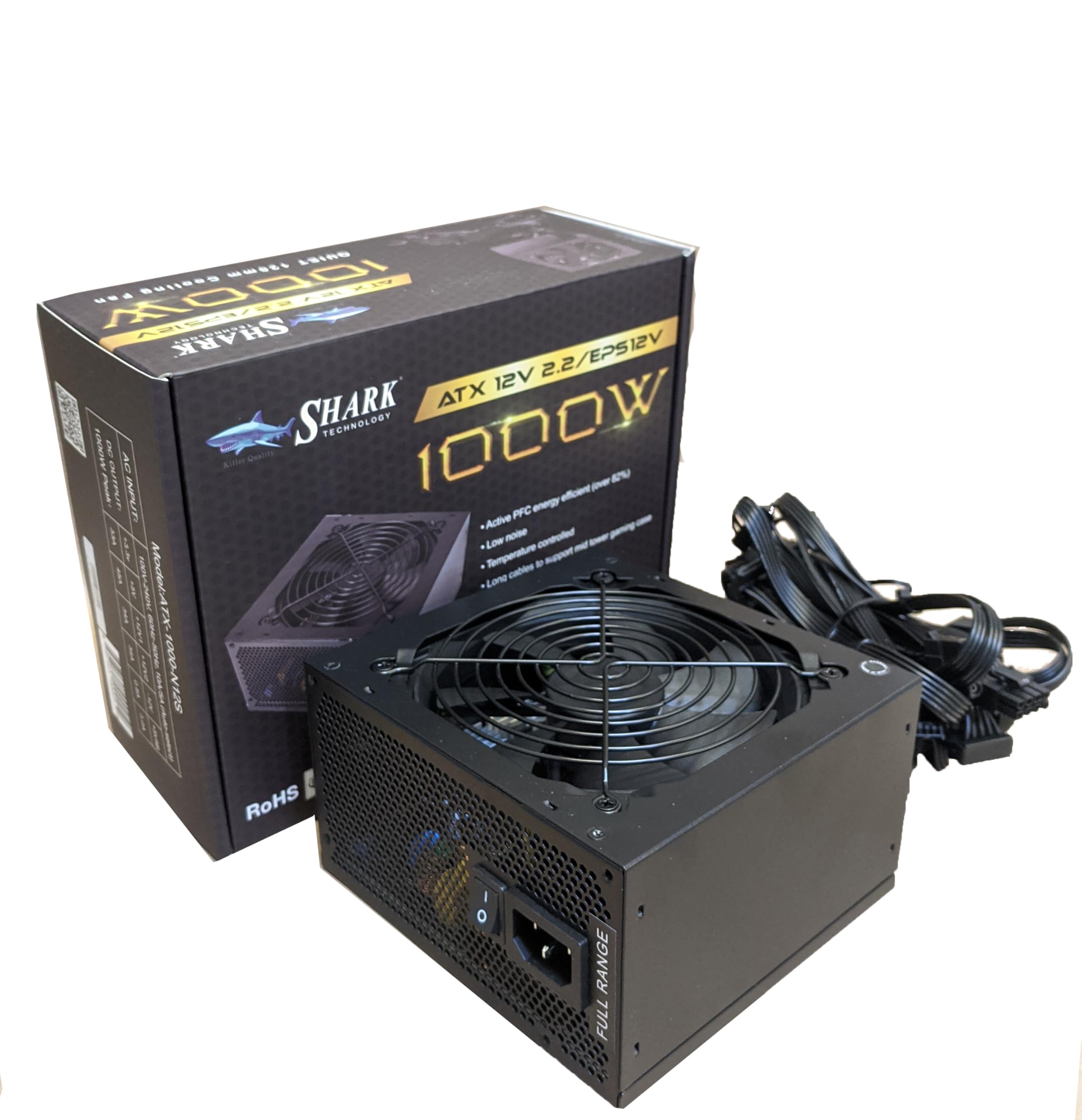 1000W Black ATX12V EPS12 Silent 120mm Fan Gaming PC 2X PCI-E Power Supply ATX PSU
