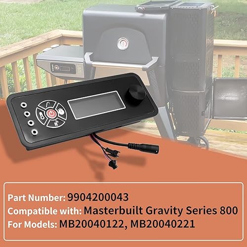 Miniatura 5 de 9904200043 Controlador compatible con parrilla de carbón digital Masterbuilt Gravity Series 800 + ahumadores, panel de control digital (sin Wifi)