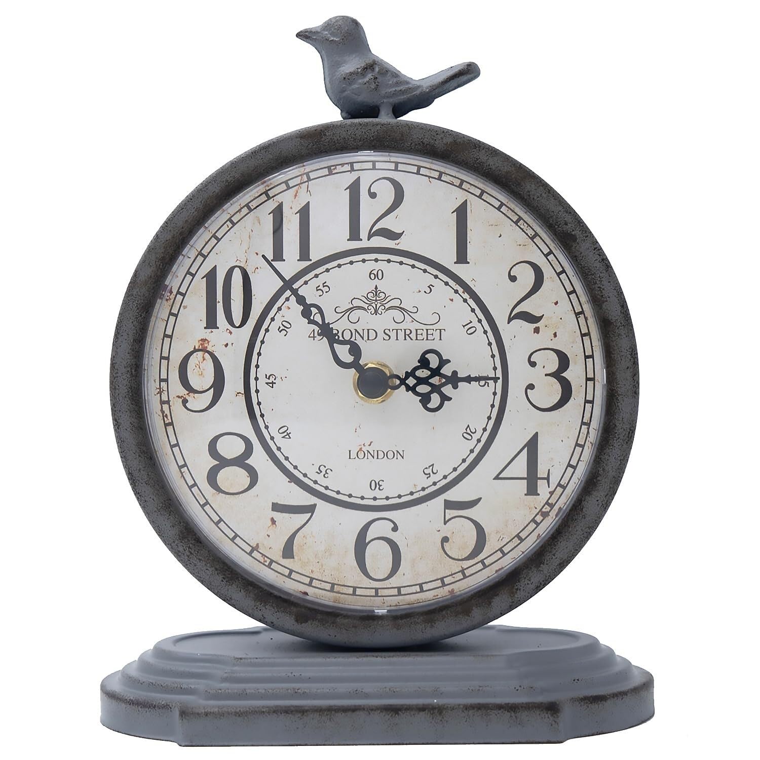Horloge table ferme rétro blanche silencieuse pour chambre et salon - 7