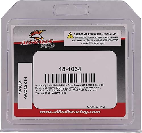 Miniatura 4 de All Balls 18-1034 Kit de reconstrucción del cilindro maestro