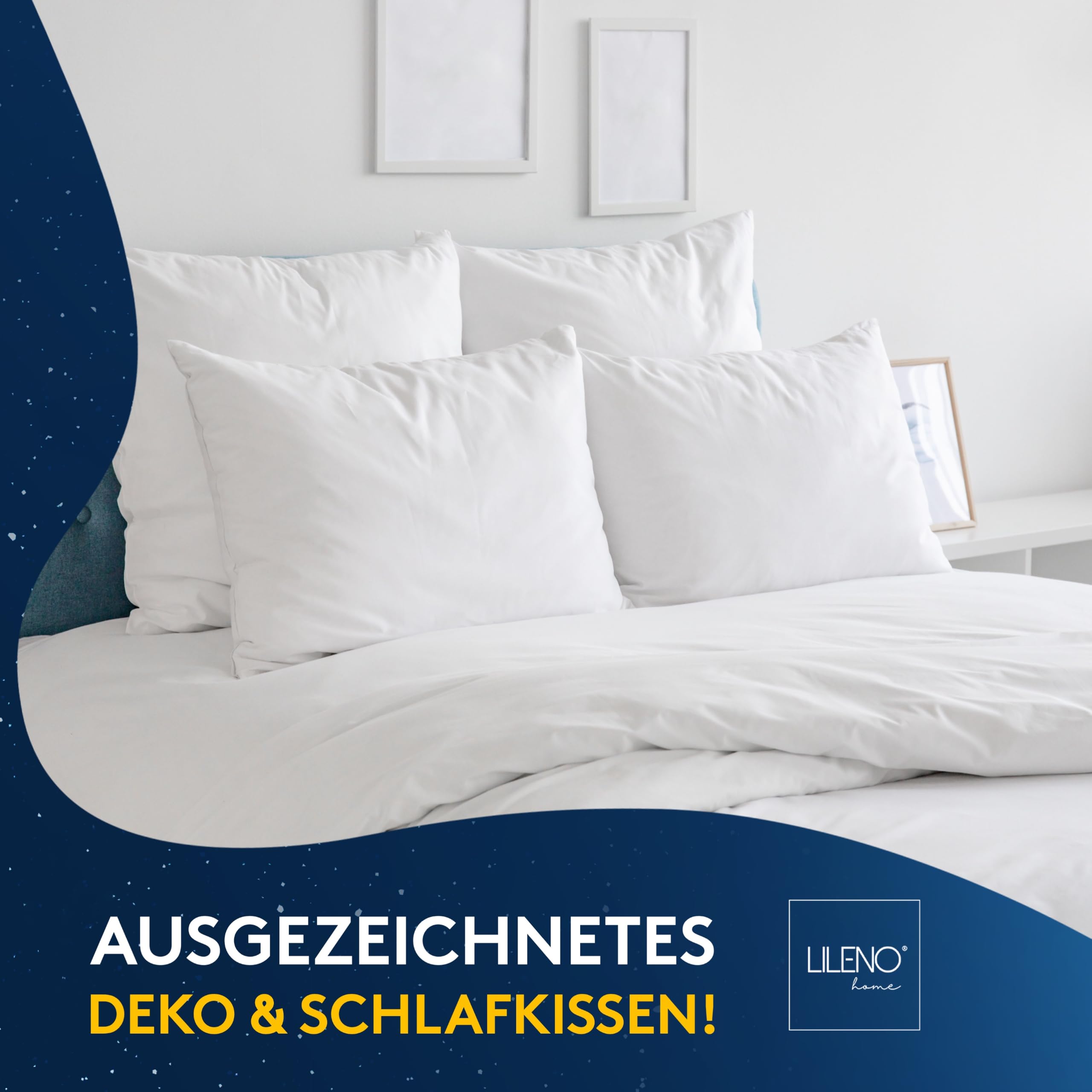 LILENO HOME Lote de 6 Relleno de Cojín de 70x90 cm - Relleno Interior Lavable a 40°C Apto para Personas Alérgicas - cojín de poliéster Inlet cojín de sofá - Cojín para Cóctel y Almohada
