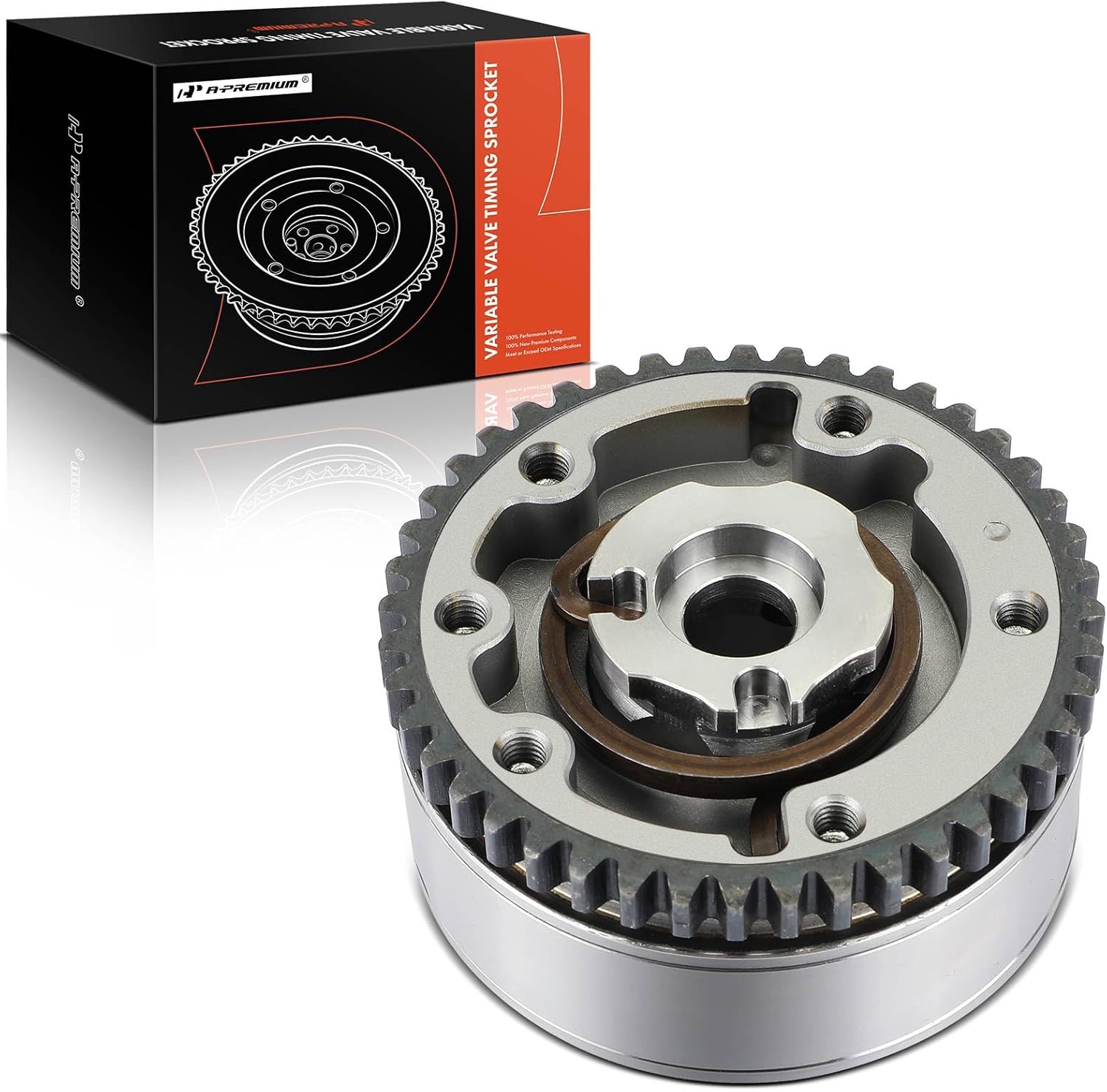 A-Premium Intake Engine Variable Valve Timing (VVT) Sprocket Gear Camshaft Adjuster Phaser Compatible with Nissan Altima 2012-2018, Rogue 2014-2020, Rogue Select 2014-2015, 2.5L