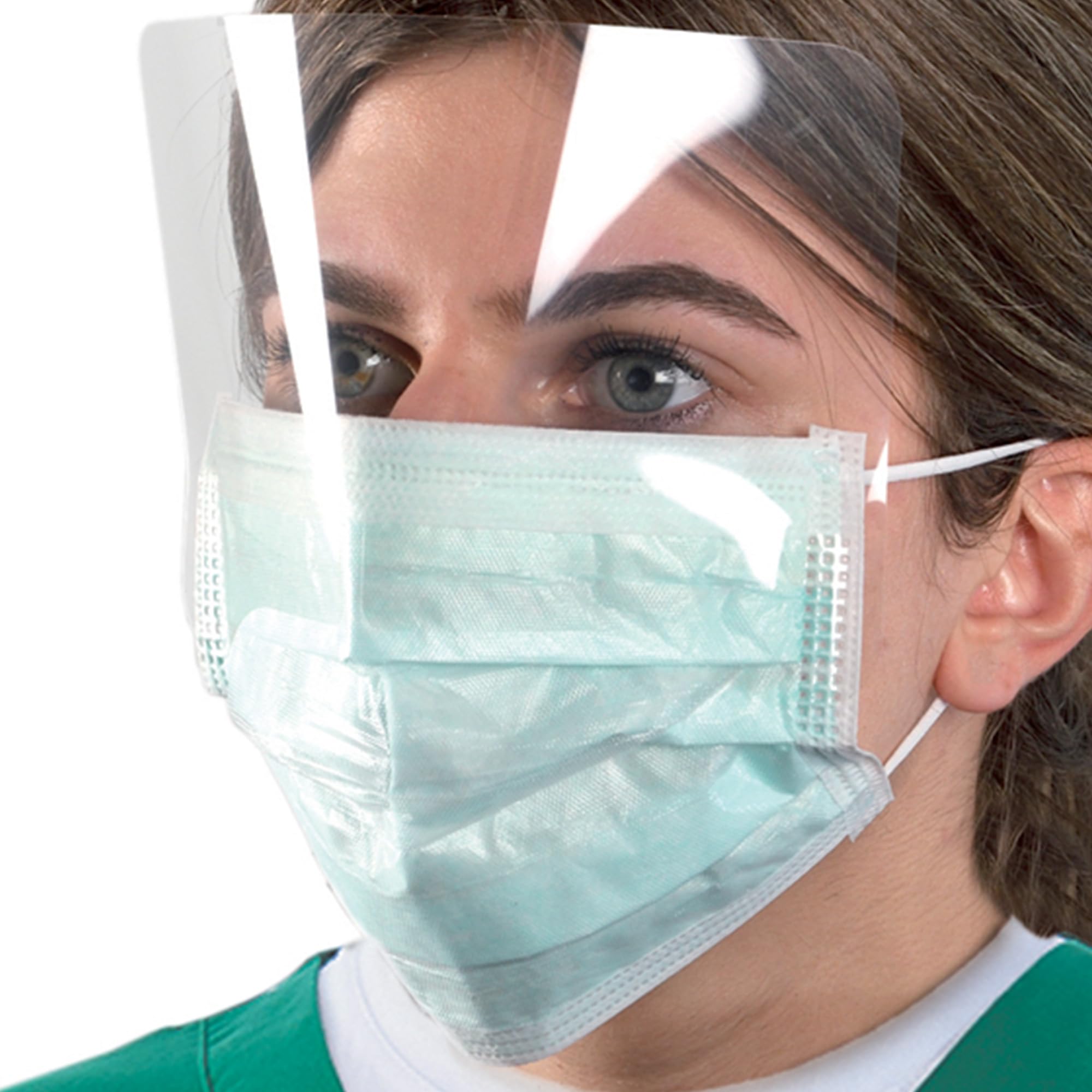 Mediberg 12MUS5A4VISM Maske mit Wrap-around-Visier und Ear Loops (50-er Pack)
