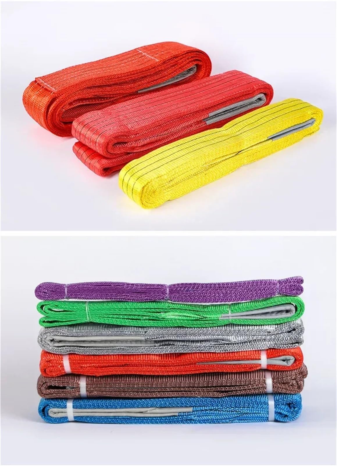Imbracatura for paranco in tessuto poliestere con cintura piatta for sollevamento WLL 1T Viola 2T Strumento for carico gru verde