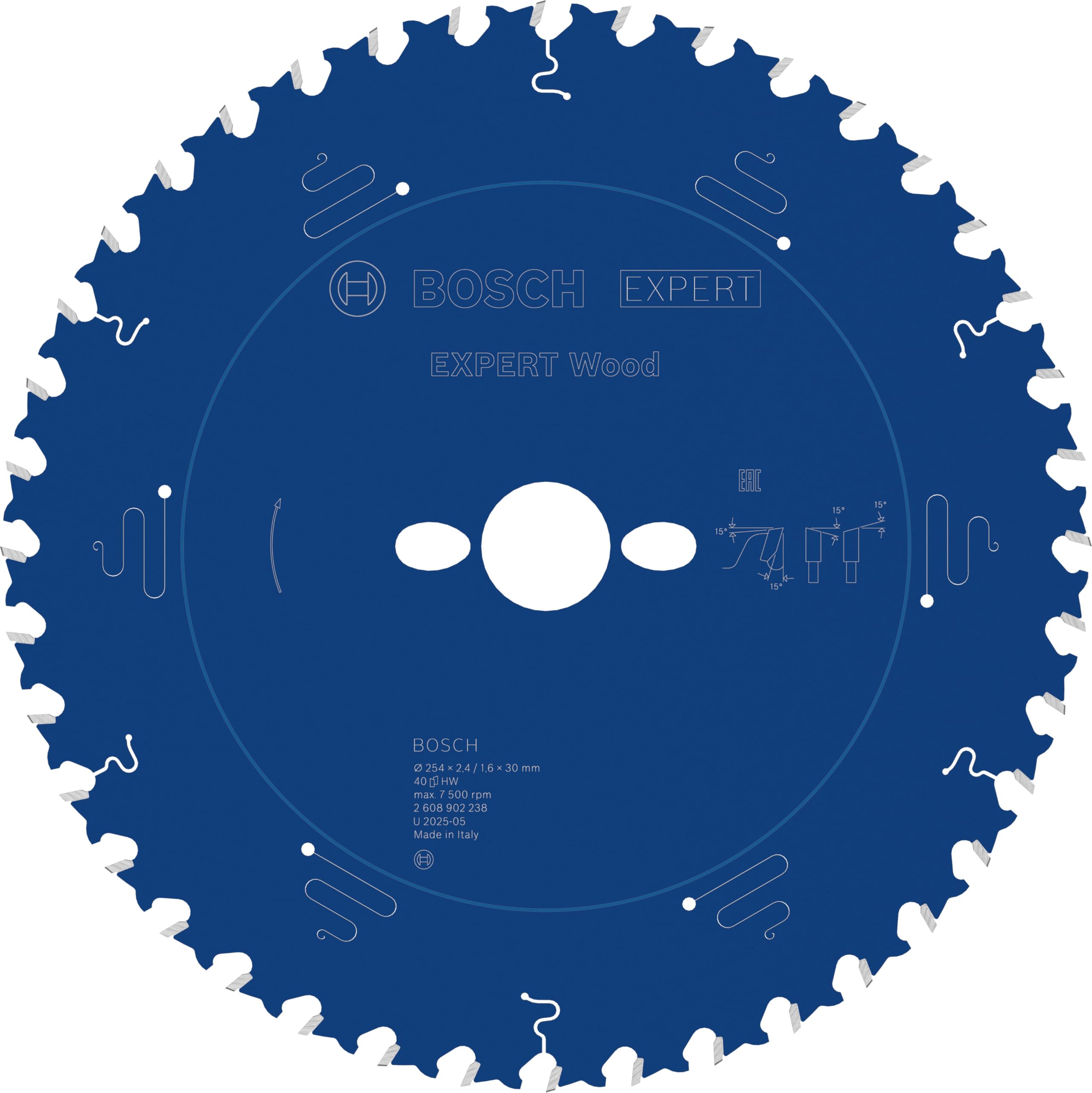 Lame de Scie Circulaire Bosch EXPERT Wood pour Scies Stationnaires - 254 mm