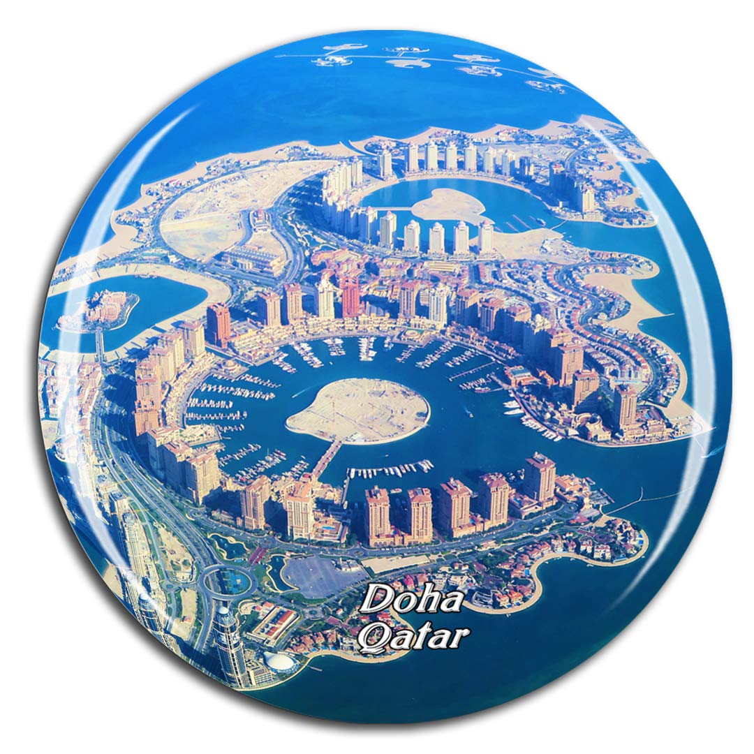 Weekino Gold The Pearl Qatar Doha Fridge Magnet 3D Crystal Glass Tourist City Travel Souvenir Collection Gift Strong Refrigerator Sticker