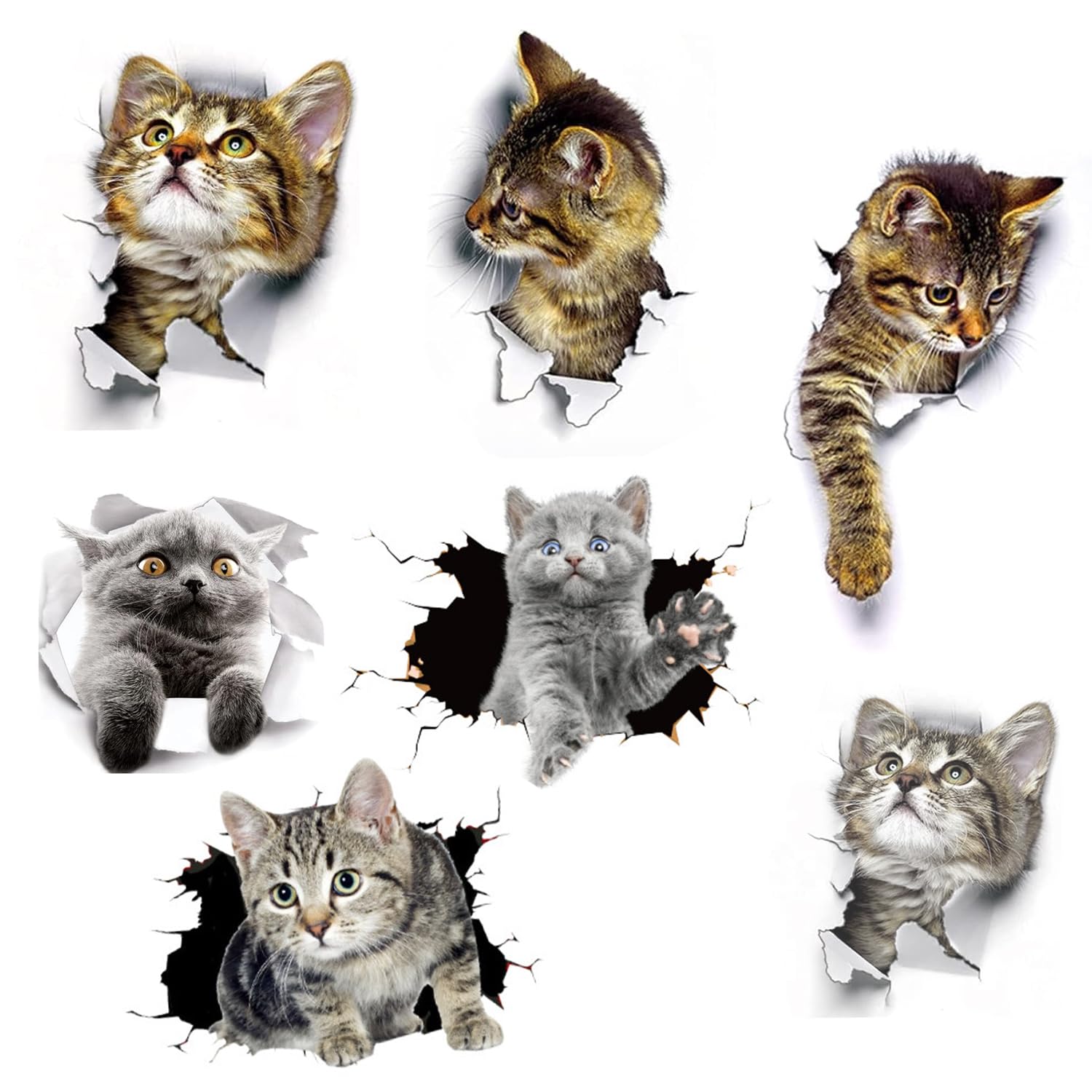 タイルシール 猫 動物 2枚セット 1139222b77b8fcc4f18fc62fdda2ff