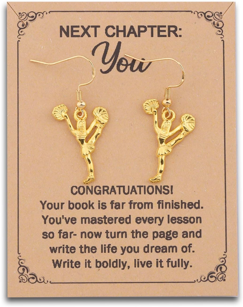 MAOFAED Cheer Earring for Women, Cheer Leader Gift, Cheerleading Gifts, Cheerleader Earrings (chapterCheerEarring)