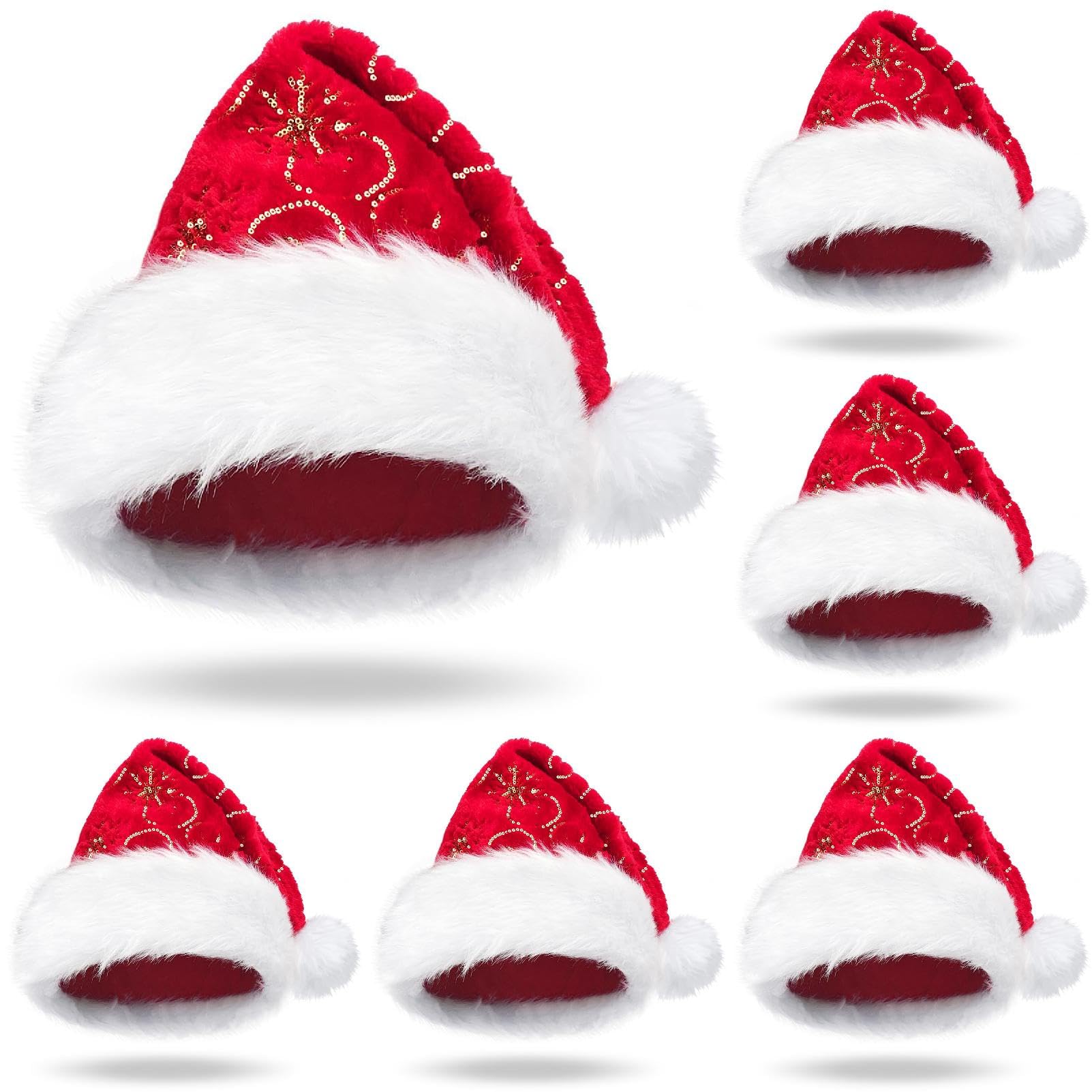 SKFLABOOF Weihnachtsmützen Erwachsene Mini Wintermütze Mädchen Christmas Hat Lustige Mützen Herren Nikolausmützen Für Damenmützen Winter