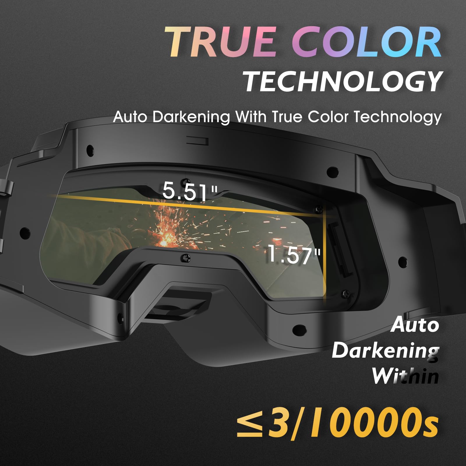 Auto-Darkening Welding Goggles - LED Light -3