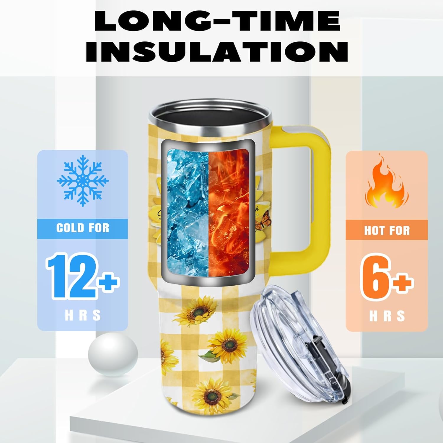 Sunflower Tumbler For Women, 30 Oz Sunflower Christian Stainless Steel Tumbler, Christmas Gifts For Women Mom Sister Best Friends, Christian Bible Coffee Insulated Cup - Image 2