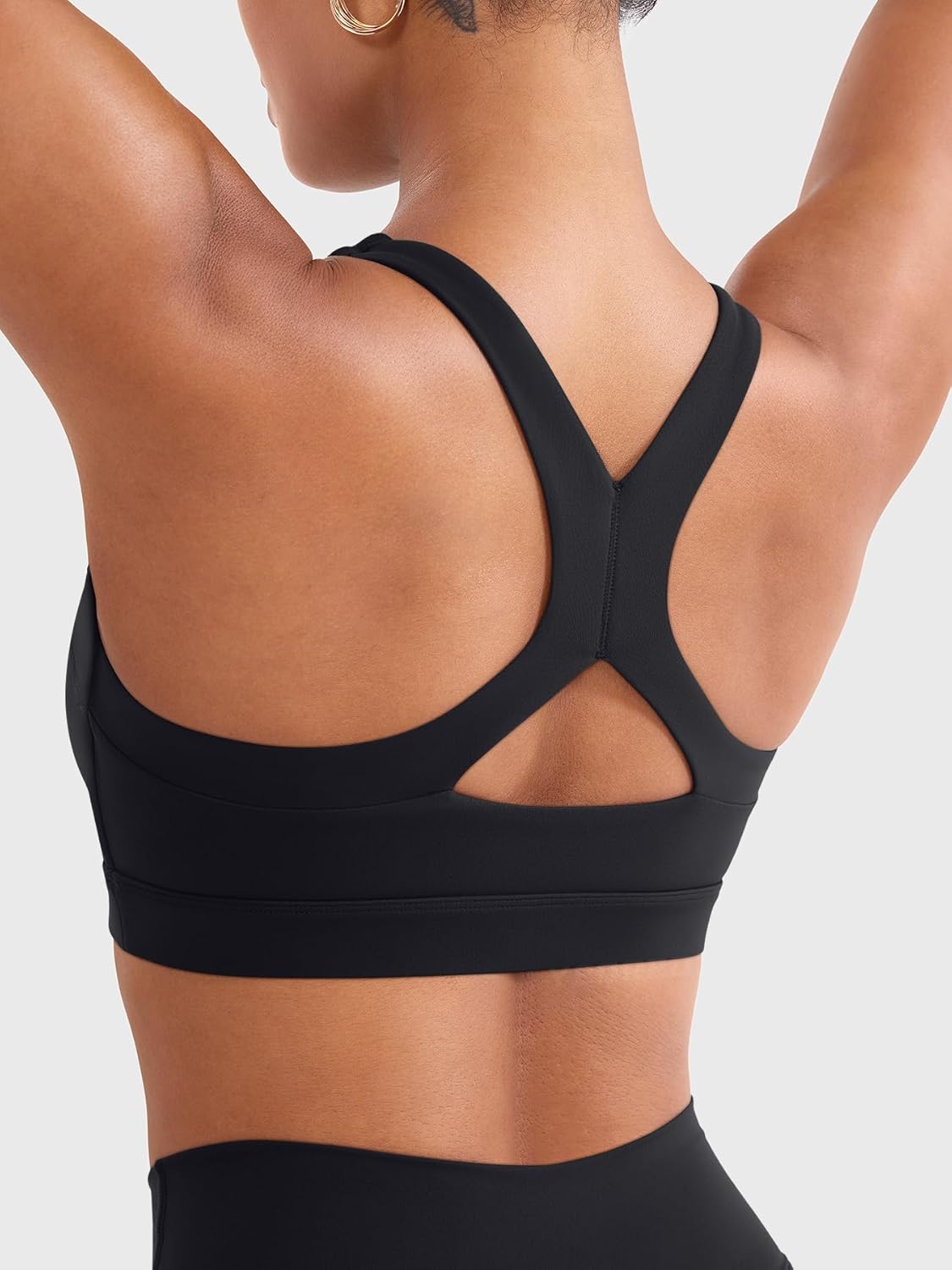 YEOREO Sports Bras for Women Medium Support Racerback Padded Running Bra Tracii Square Neck Wireless Workout Gym Crop Top - Image 3