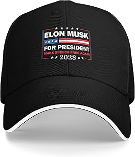 2028 Elon Musk for President Hat Support Elon Musk Golf Hats for Mens Women Dad Caps