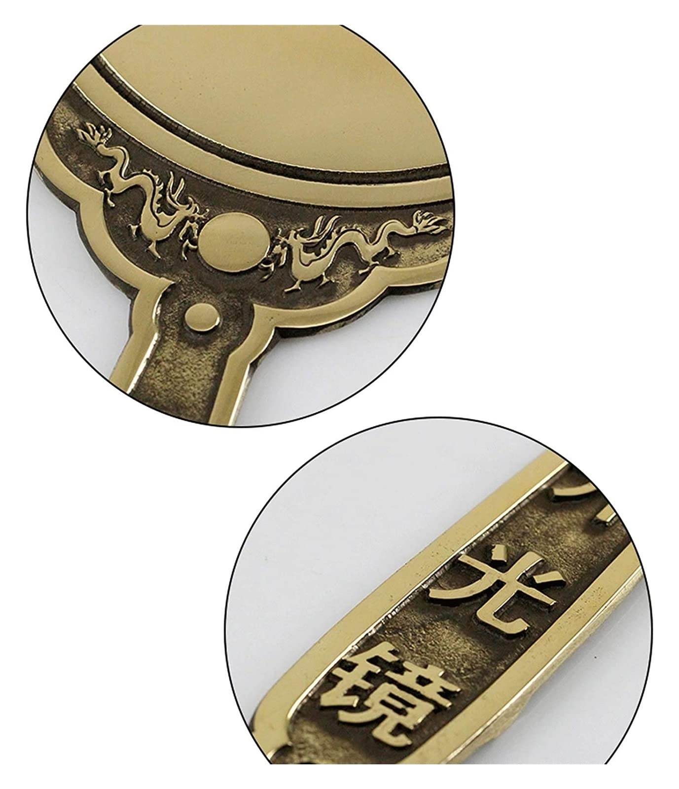 Chińskie lustro plotek Feng Shui, zabytkowe wypukłe wklęsłe lustro Bagua, tradycyjne lustro Feng Shui lustro w stylu vintage starożytne lustro Bagua buddyzm figurki rzemiosło dekoracyjne lustro plotek