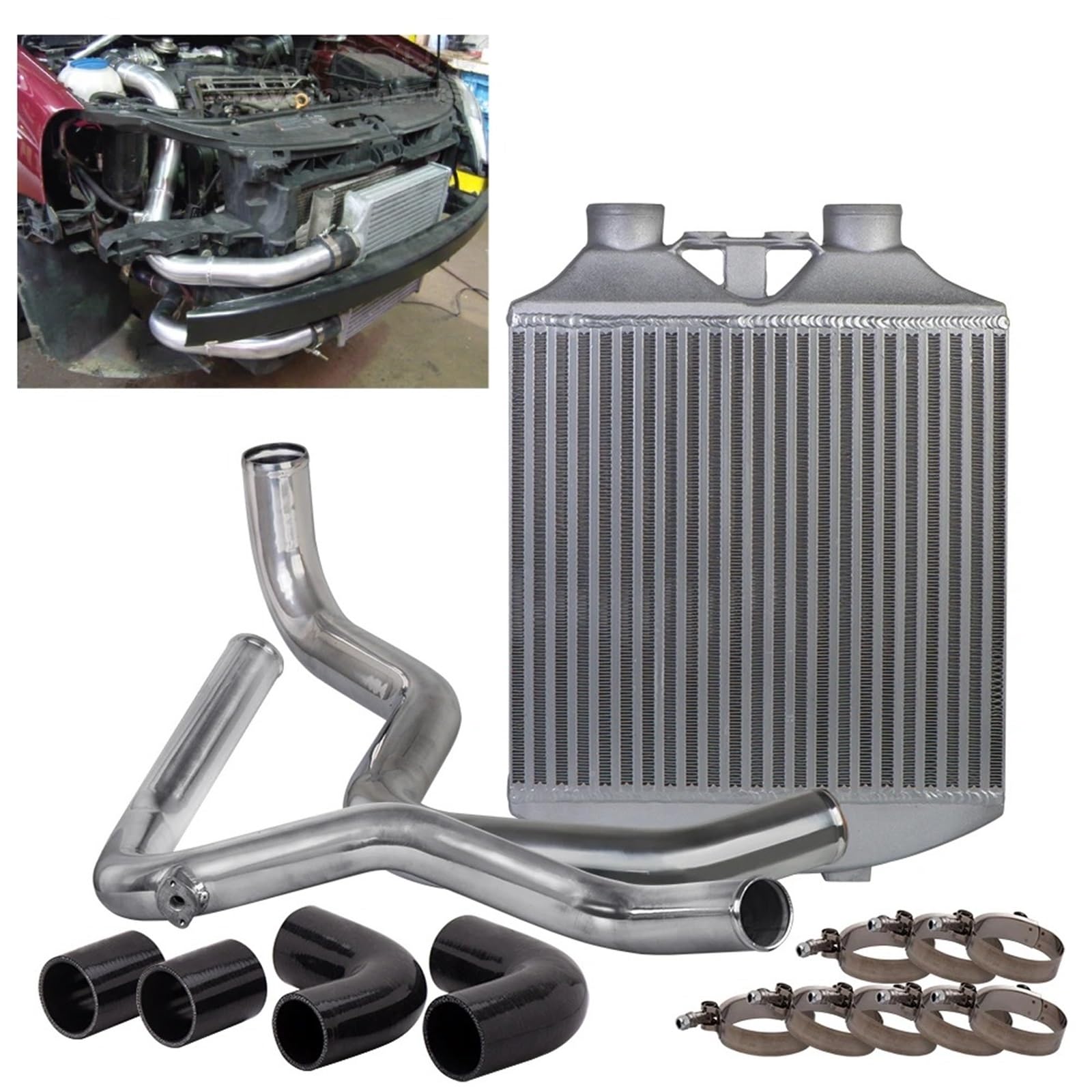 Intercoolers Para Seat Ibiza Polo Para Skoda Para Fabia 1,9 Para TDI Kits Intercooler Turbo Aluminio Kit Conversión Radiador