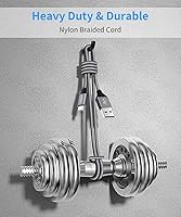 Vista 7 de etguuds Cable USB tipo C de carga rápida de 3 A, cable USB A a USB C de nailon trenzado de alta calidad compatible con Samsung Galaxy S20 S10 S9 S8