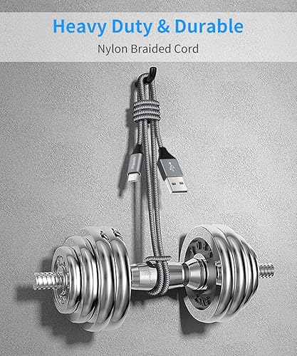 Miniatura 7 de etguuds Paquete de 4, 3 pies Cable USB tipo C 3A de carga rápida, cable USB A a USB C de nailon trenzado de alta calidad compatible con Samsung