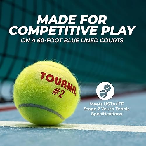 Miniatura 4 de Tourna Orange Dot - Pelotas de tenis de baja compresión