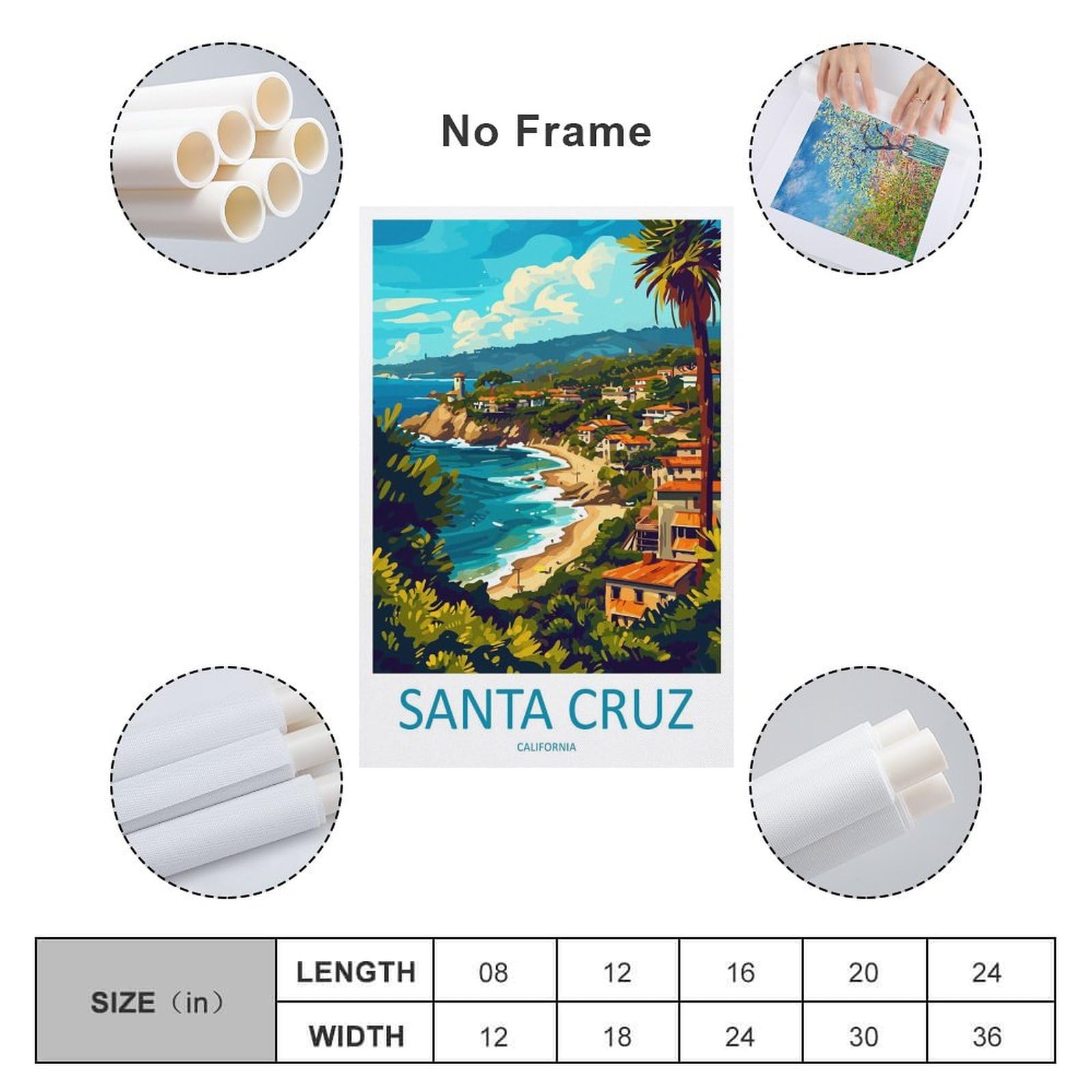 Amazon.com: Santa Cruz Travel Print Santa Cruz Décor Santa Cruz