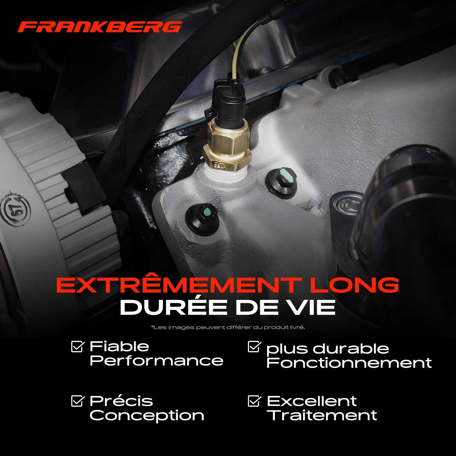 Frankberg Capteur de pression de carburant, capteur de pression à 3 | broches 06J906051C; Compatible avec: Golf IV Variant 1J5, Altea XL 5P5 5P8, A8 4E2 4E8, T.o.u.r.a.n 1T1 1T2, CC 358