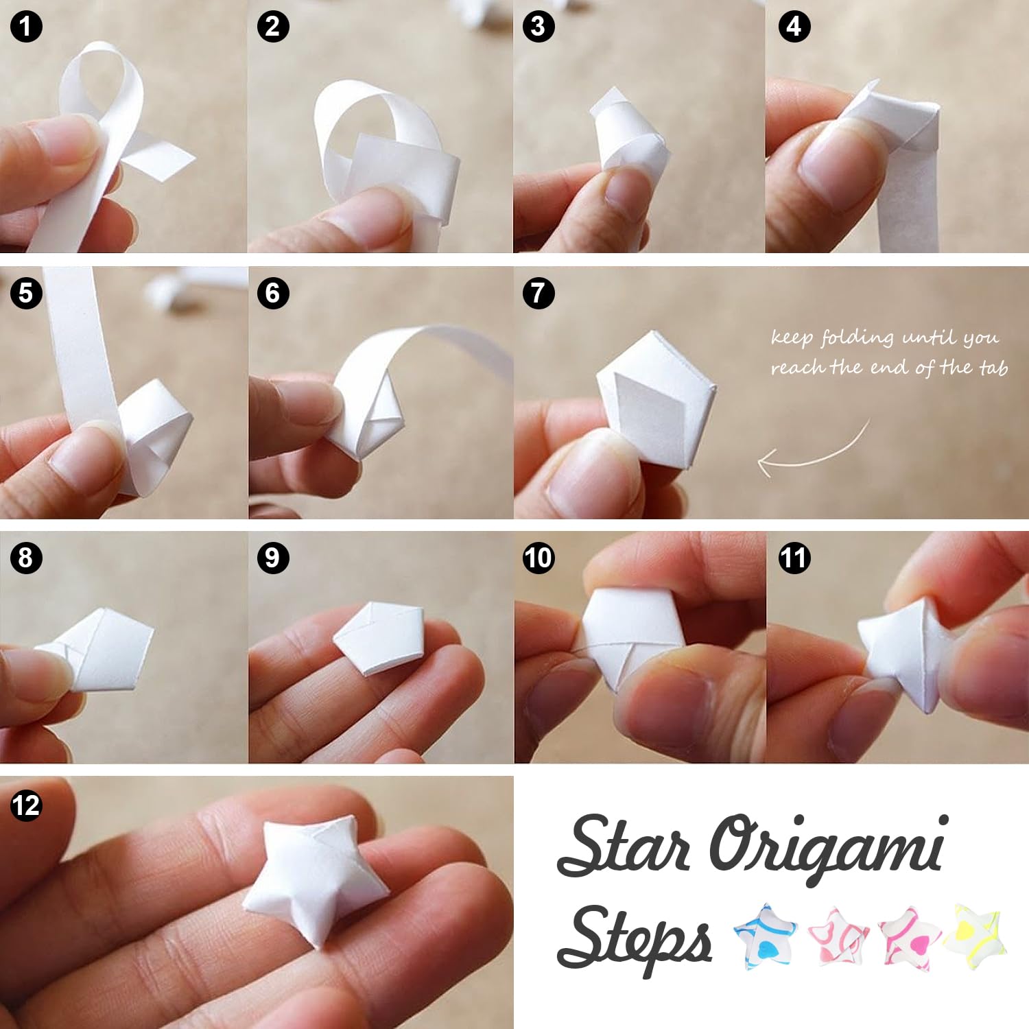 Strisce di carta per stelle origami Carta pieghevole per