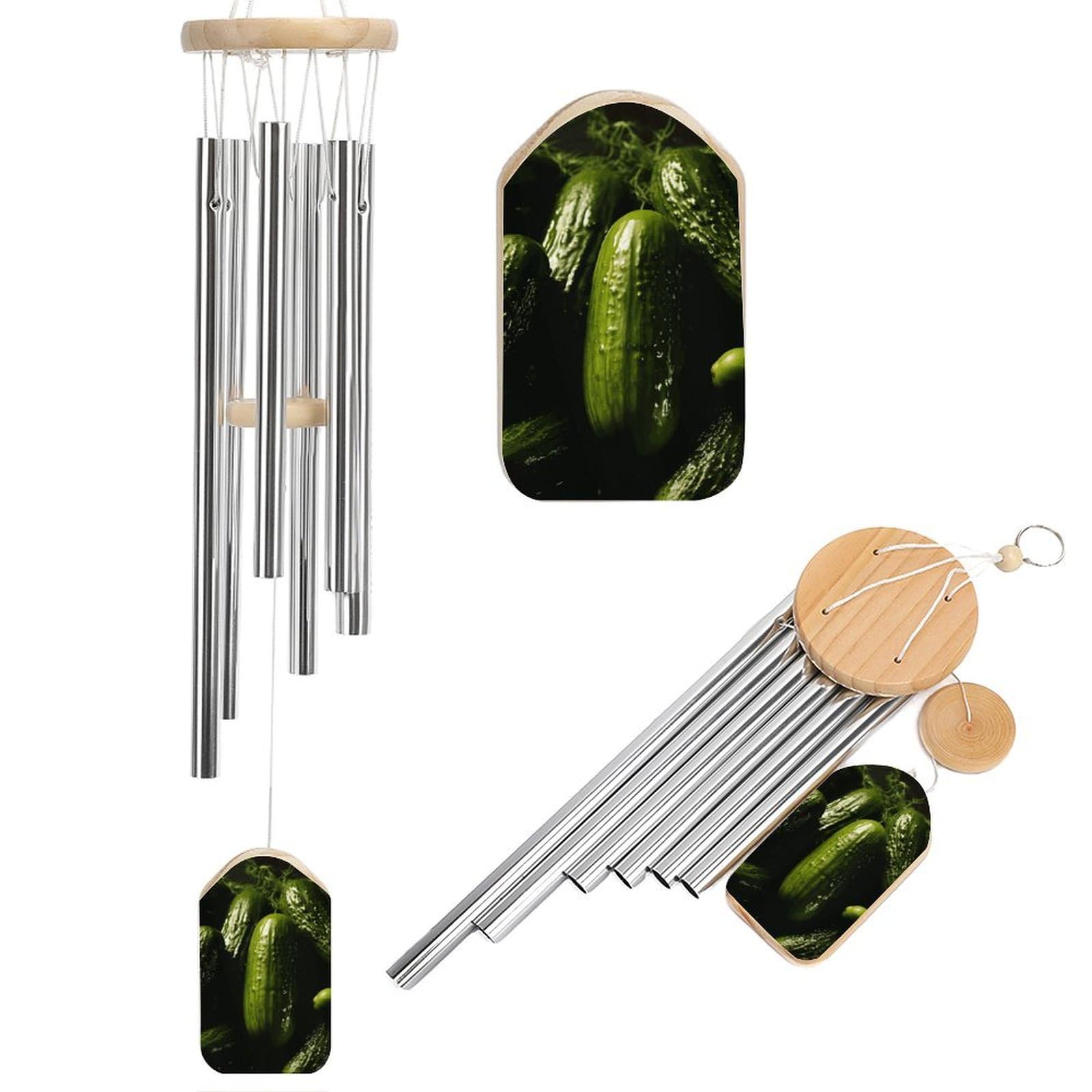 Pickle Wind Chimes for Outside House Warming Gifts, Deep Tone Soothing Melodic Tones Windchimes, Memorial Wind Chime for Home Garden Decoration Aluminium Large Wind Chimes