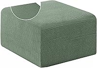 Vista 16 de Funda otomana elástica cuadrada de 24 x 24/38 x 38/40 x 40 pulgadas, funda otomana extragrande, protector de muebles, protector de muebles, funda