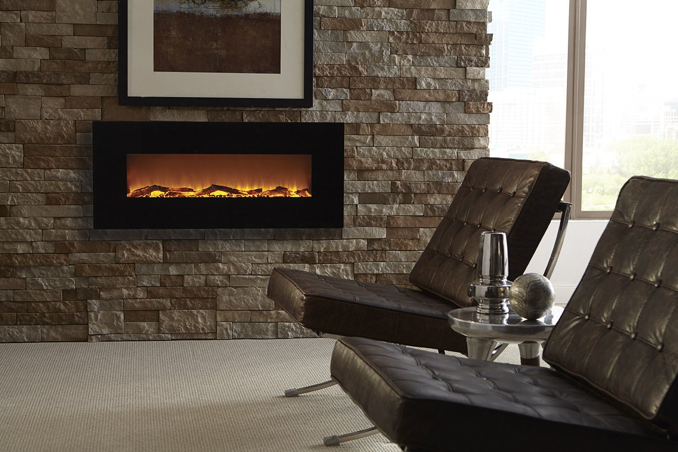 Touchstone 80001 Onyx Wall Mounted Electric Fireplace, 50 Wide, Logset u0026  Crystal, 1500W Heat (Black) : Amazon.ca: Tools u0026 Home Improvement